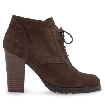 Lace-up suede ankle boots